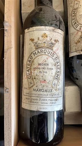 Bordeaux Margaux Grand Cru Château Marquis Alesme 1993