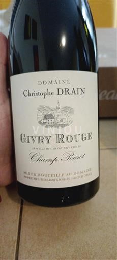 Burgundija Givry Domaine Christophe Drain Champ-Pourot 2020