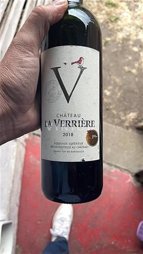 Bordeaux Bordeaux Supérieur Château La Verrière 2018