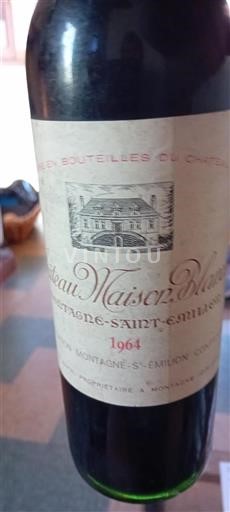 Bordeaux Montagne-Saint-Émilion Maison Blanche 1964
