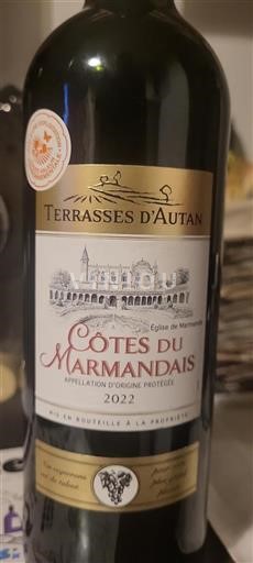 Sydvestfrankrig Côtes-du-marmandais Terrasses Autan 2022