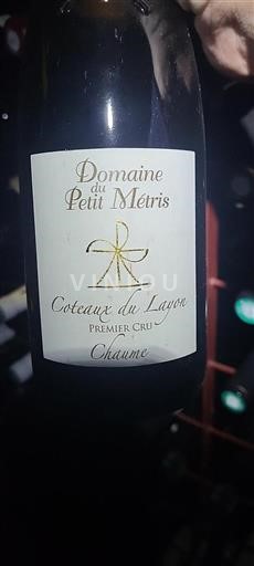 Loire Valley Coteaux du Layon Premier Cru Domaine Petit Métris Chaume 2020