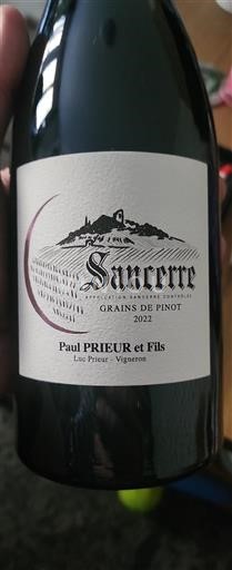 Loire Valley Sancerre Paul Prieur Et Fils Grains de Pinot 2022