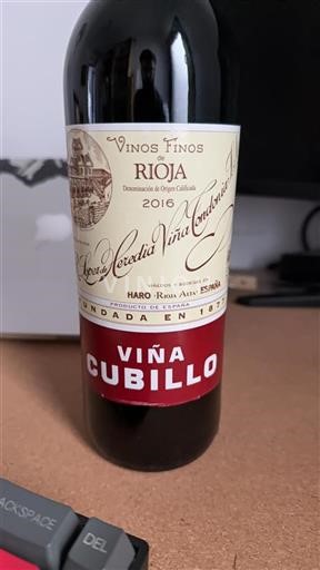 Rioja Lopez De Heredia Viña Cubillo 2016
