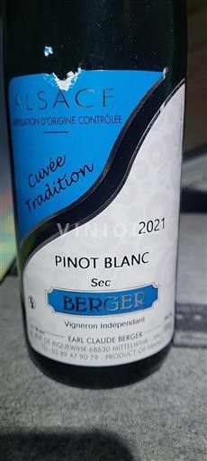 Elsass Weißburgunder Berger Tradition 2021