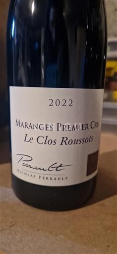 Bourgogne Maranges Premier Cru Nicolas Perrault Le Clos Roussots 2022