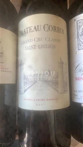 Vin Rouge sec Château Corbin 2007 France Bordeaux Saint-Émilion AOC Grand Cru