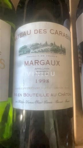 Bordeaux Margaux Grand Cru Château Des Carabins 1998