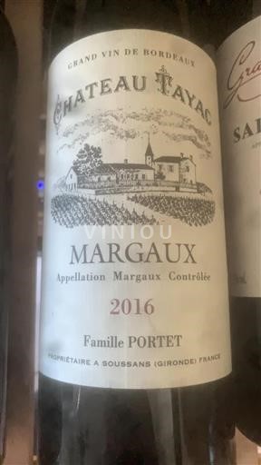 Bordeaux Margaux Grand Cru Château Tayac 2016