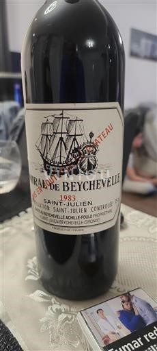 Bordeaux Saint-Julien Grand Cru Château Beychevelle Amiral de Beychevelle 1983