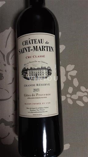 Provence Côtes de Provence Cru Classé Château Saint Martin Grande Réserve 2021
