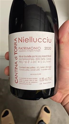 Corsica Patrimonio Domaine Cantina Di Torra Niellucciu 2020