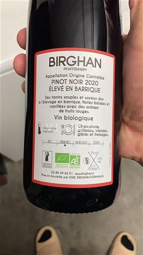 Alsasko Rulandské modré Grand Cru Birghan 2020