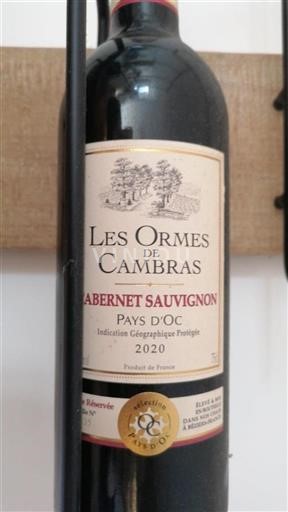 Linguadoca e Rossiglione Paese d'Oc Les Ormes De Cambra Cabernet Sauvignon 2020