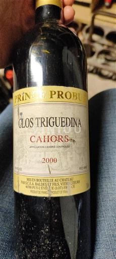 Sydvestfrankrig Cahors Clos Triguedina Prince Probus 2000