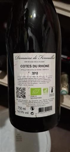 Vallée du Rhône Côtes-du-rhône Domaine Fenouillet 2018