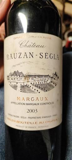 Bordeaux Margaux Grand Cru Château Rauzanségla 2003