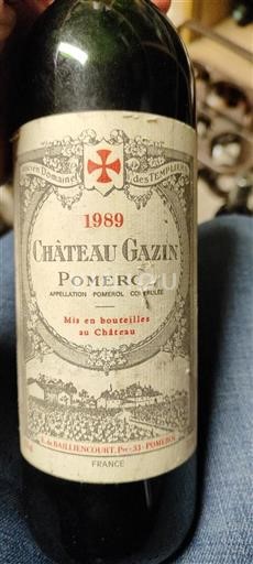 Bordeaux Pomerol Château Gazin 1989