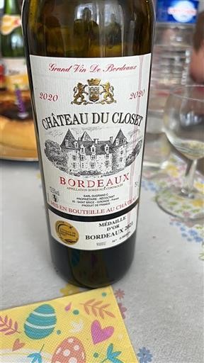 Bordeaux Château du Closet 2020