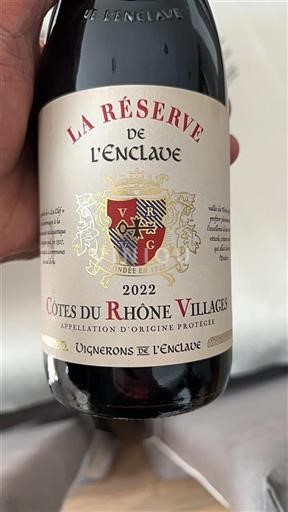 Valle del Rodano Côtes-du-rhône-villages Vignerons De L'enclave La Réserve de l'Enclave 2022