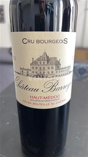 Bordeaux Haut-Médoc Cru Bourgeois Barreyres 2022