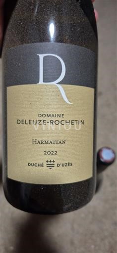 Vin Rouge sec Harmattan Domaine Deleuze-Rochetin 2022 France Vallée du Rhône Duché d'Uzès