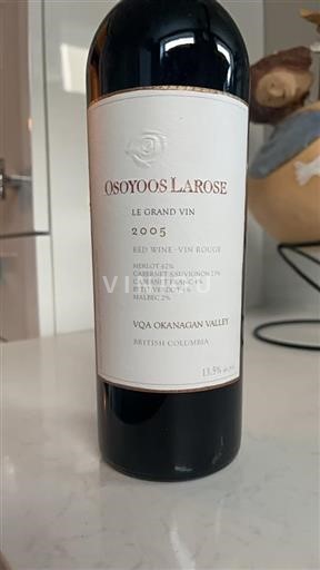 Columbia Britannica Valle dell'Okanagan Osoyoos Larose Le Grand Vin 2005