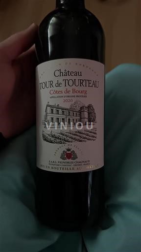 Vin Rouge sec Château Tour de Tourteau 2020 France Bordeaux Côtes-de-bourg