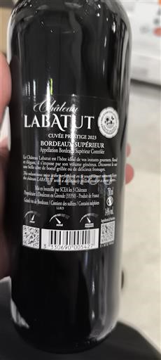 Bordeaux Bordeaux Supérieur Château Labatut Prestige 2023