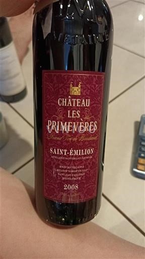 Bordeaux Saint-Émilion Château Les Primeveres 2008