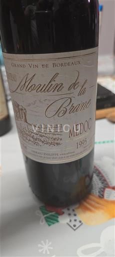 Vin Rouge sec Château Moulin De La Brune 1995 France Bordeaux Médoc