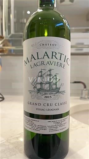 Burdeos Pessac-Léognan Château Malartic Lagravière Vin blanc 2015
