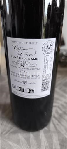 Bordeaux Castillon-côtes-de-bordeaux Château Laussac La Dame 2020