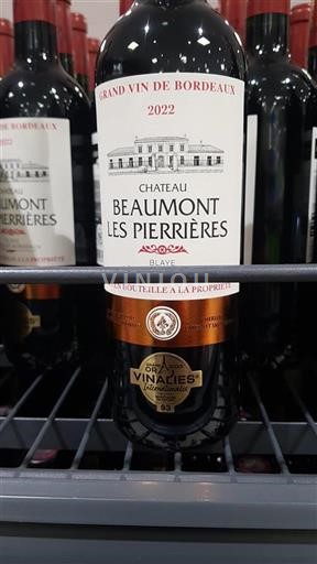 Bordeaux Blaye Beaumont Les Pierrières 2022