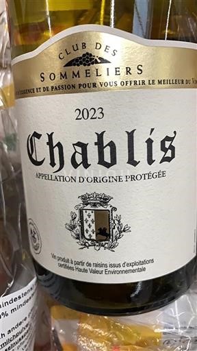 Bourgogne Chablis Club Des Sommeliers 2023
