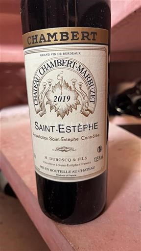 Bordeaux Saint-Estèphe Château Chambertmarbuzet 2019