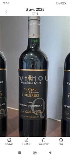 Burdeos Lalande-de-Pomerol Château Les Tuileries 2021