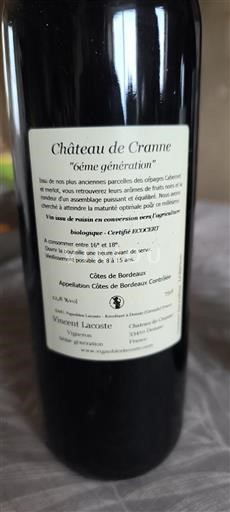 Bordeaux Côtes-de-Bordeaux Château Cramne 6ème génération 2010