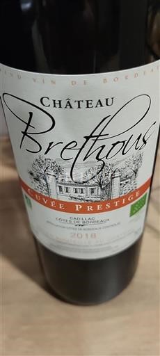 Bordeaux Cadillac-côtes-de-bordeaux Château Brethous Prestige 2018