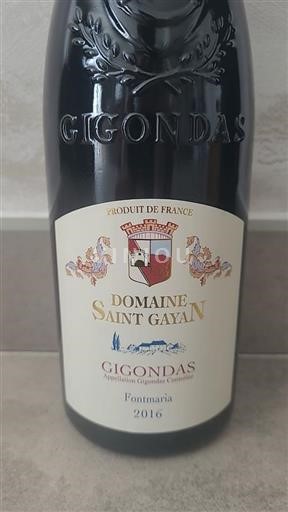Rhône Valley Gigondas Domaine Saint Gayan 2016