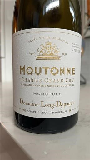 Burgundi Chablis Grand Cru Grand Cru Domaine Albert Bichot Longdepaquit Moutonné - Monopole 2012
