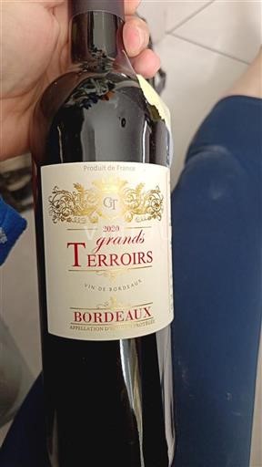 Vin Rouge sec Grands Terroirs 2020 France Bordeaux