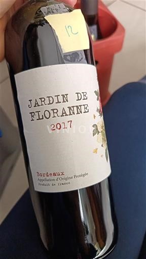 Vin Rouge sec Jardin De Floranne 2017 France Bordeaux