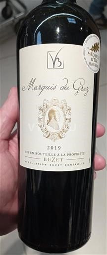 Lounais-Ranska Buzet Marquis Du Grez 2019