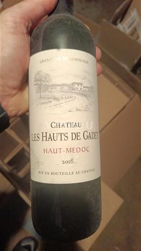 Bordeaux Haut-Médoc Château Les Hauts De Gadet 2016