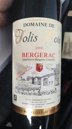 Sudoeste Bergerac Domaine Jolis Bois 2000