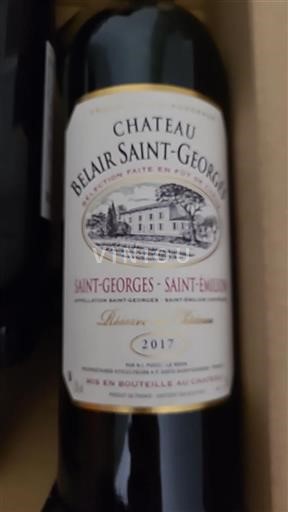 Bordeaux Saint-Georges-Saint-Émilion Château Belair Saintgeorges Réserve du Château 2017
