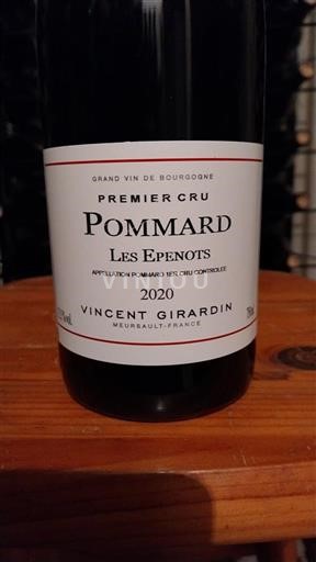 Bourgogne Premier Cru Vincent Girardin Les Epenots 2020