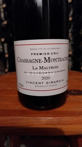 Bourgogne Chassagne-montrachet Premier Cru Vincent Girardin La Maltroie 2020