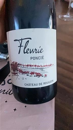 Beaujolais Fleurie Rougeon Poncié Icke årgångsbetecknad